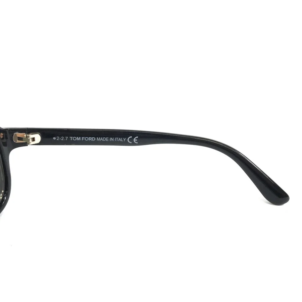 Tom Ford Sunglasses Elliott TF335 01P Black Gold Aviator Frames w/ Green Lenses